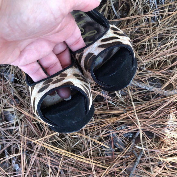 Sam Edelman animal print calf hair heels size 6M - Picture 4 of 11